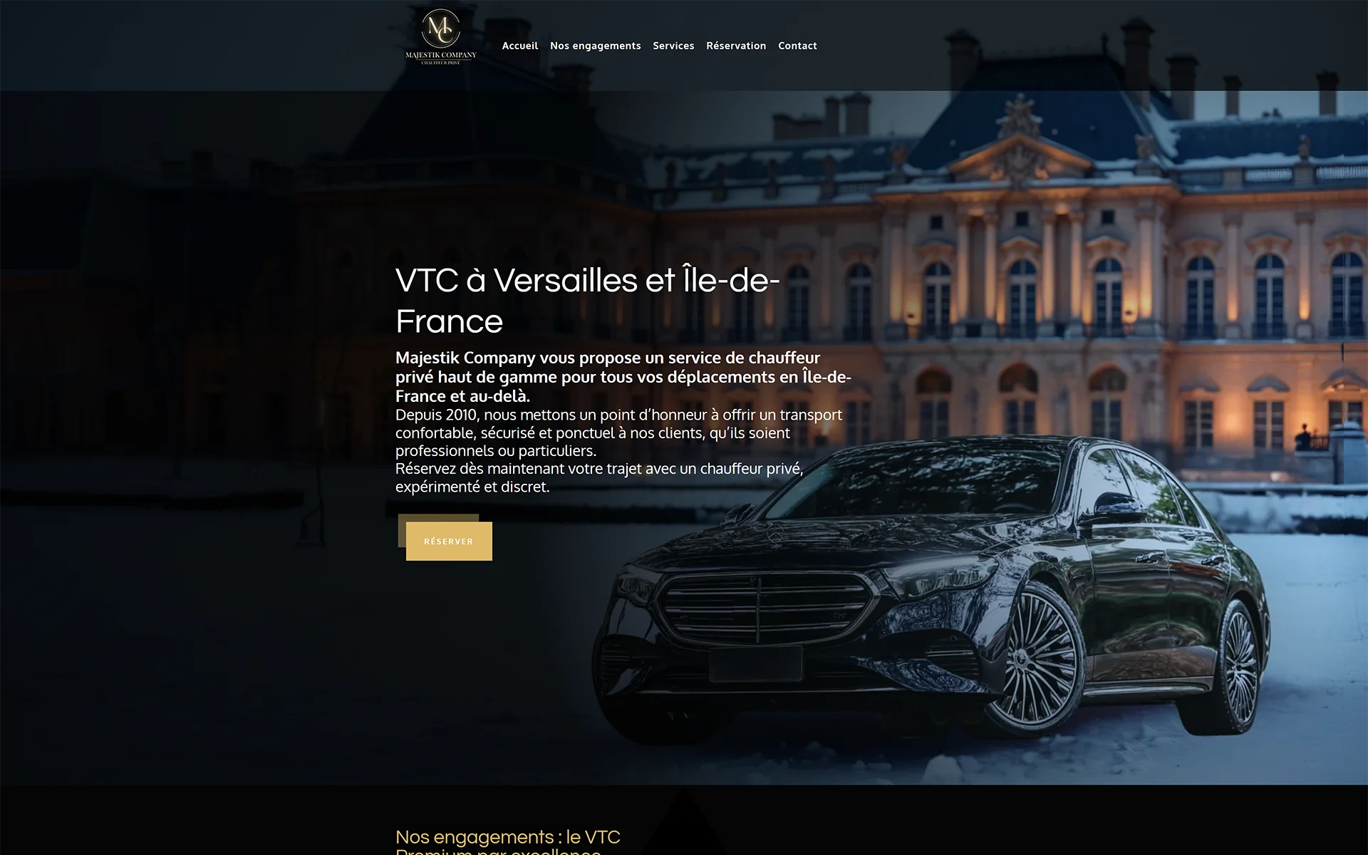 création site web vtc